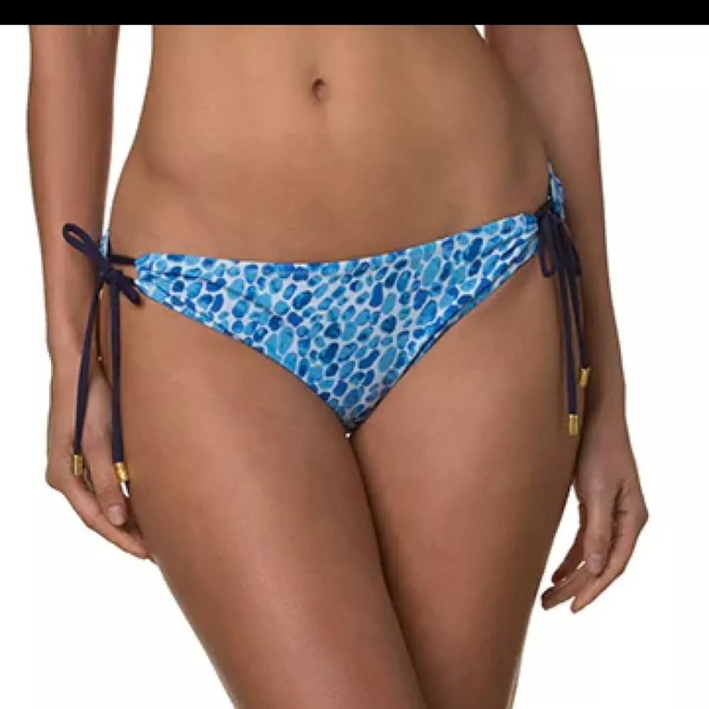 Blue Patterned Women's Swim Bottom